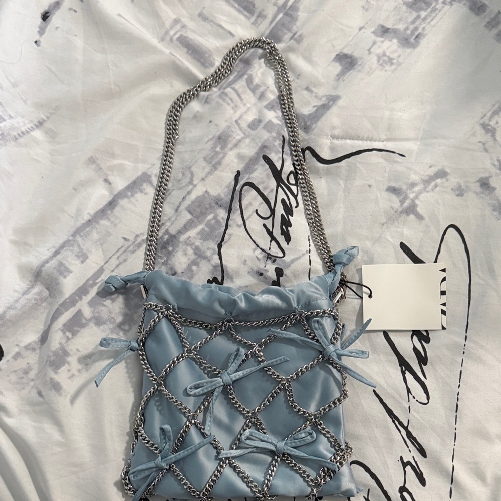 Zara Light Blue Chain Mini Bag